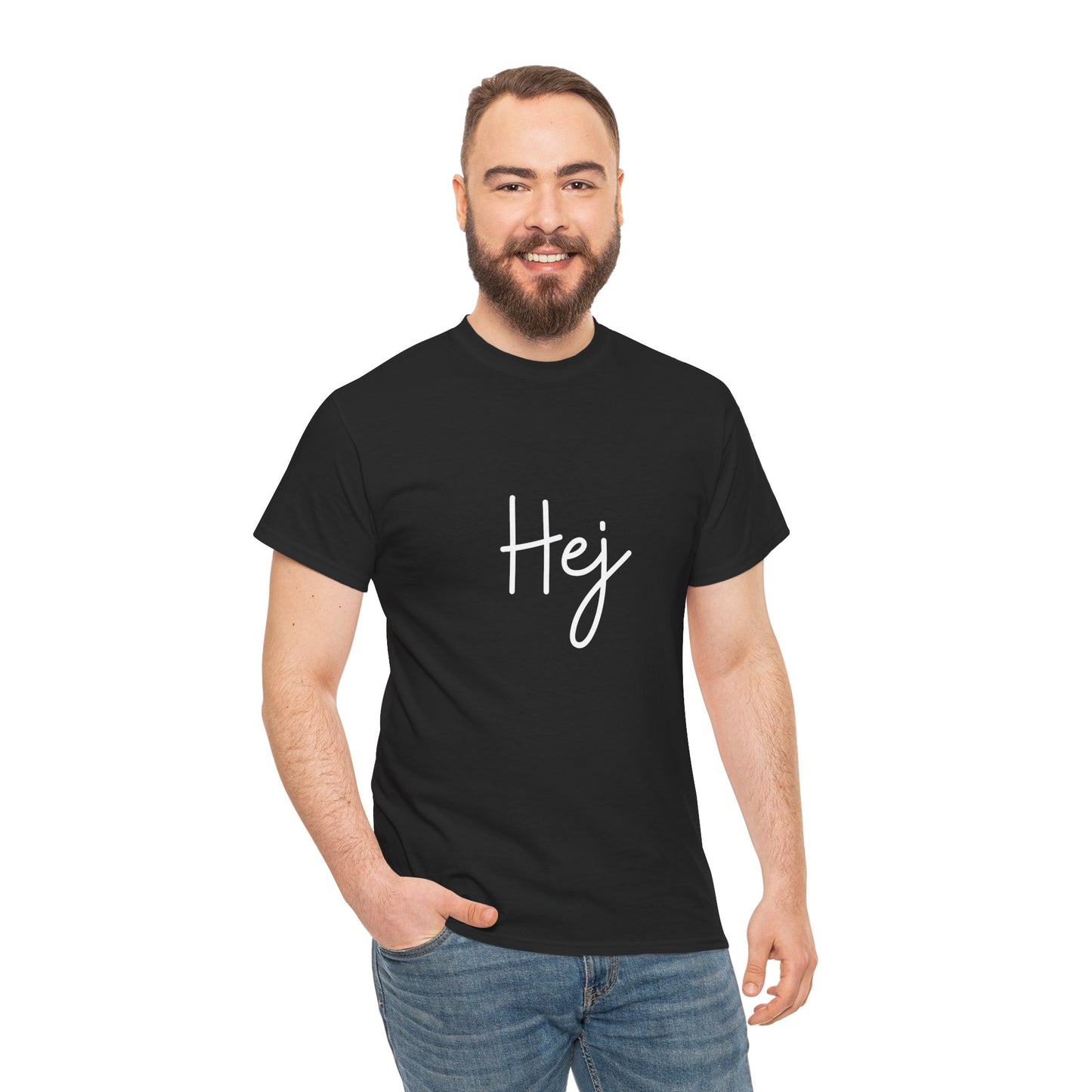 "Hej" & "Farvel" (Danish Greetings) Unisex Heavy Cotton Tee