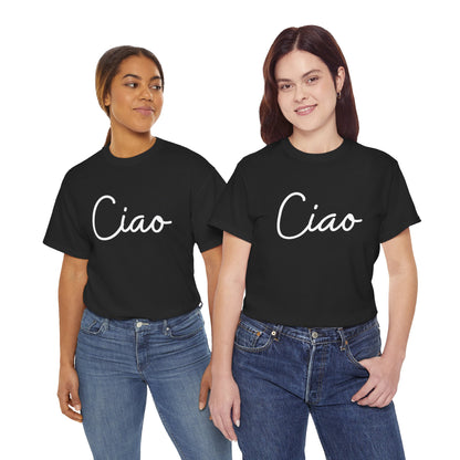 "Ciao" & "Arrivederci" (Italian Greetings) Unisex Heavy Cotton Tee