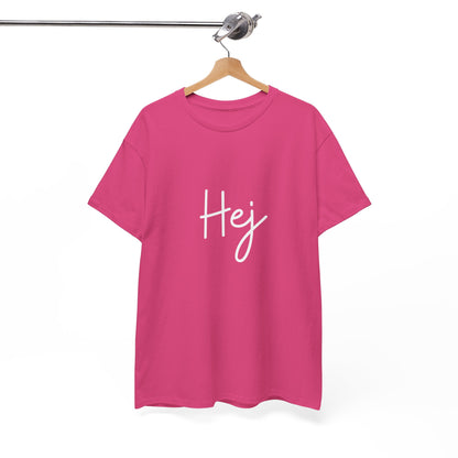 "Hej" & "Farvel" (Danish Greetings) Unisex Heavy Cotton Tee