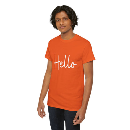 "Hello" & "Goodbye" (English Greetings) Unisex Heavy Cotton Tee