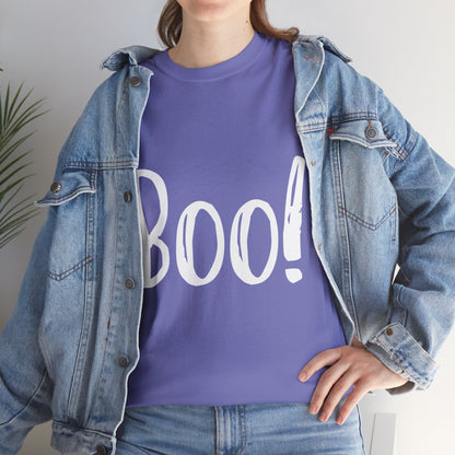 Unisex Heavy Cotton Tee - Boo White Print