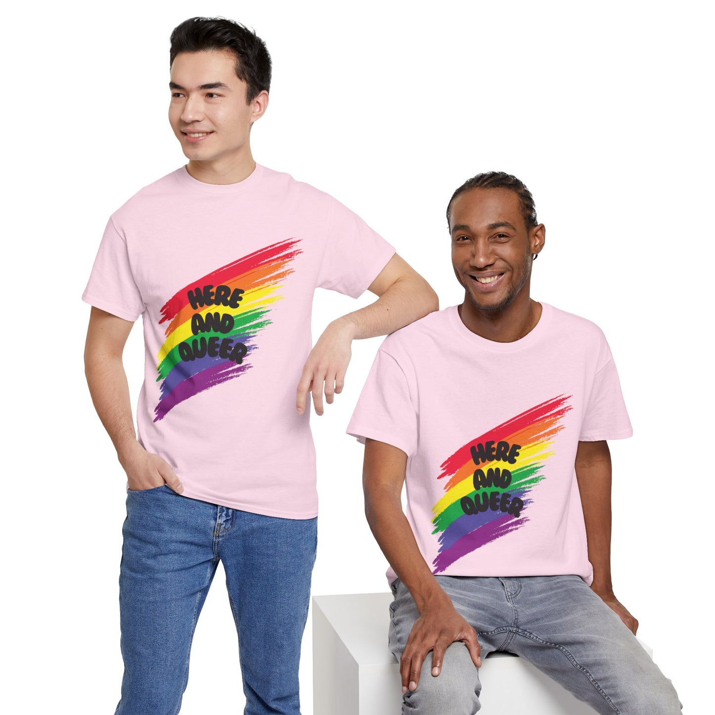 Unisex Heavy Cotton Tee - Here And Queer