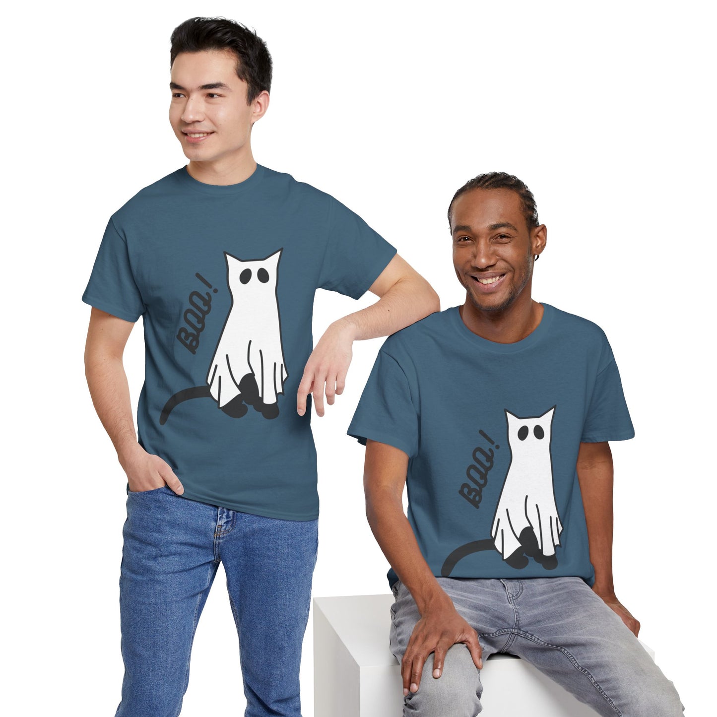 Unisex Heavy Cotton Tee - Boo Cat