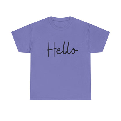 "Hello" (English Greeting) Unisex Heavy Cotton Tee