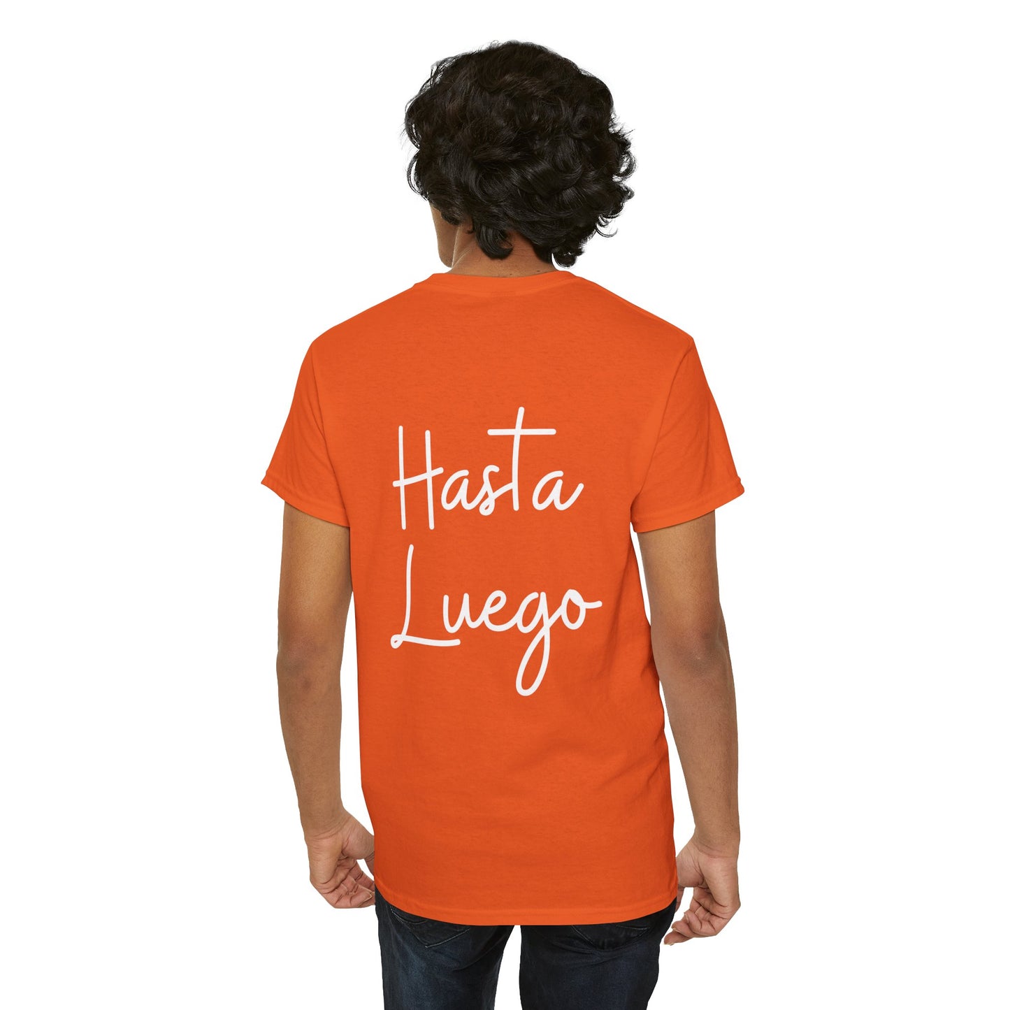 "Hola" & "Hasta Luego" (Spanish Greetings) Unisex Heavy Cotton Tee