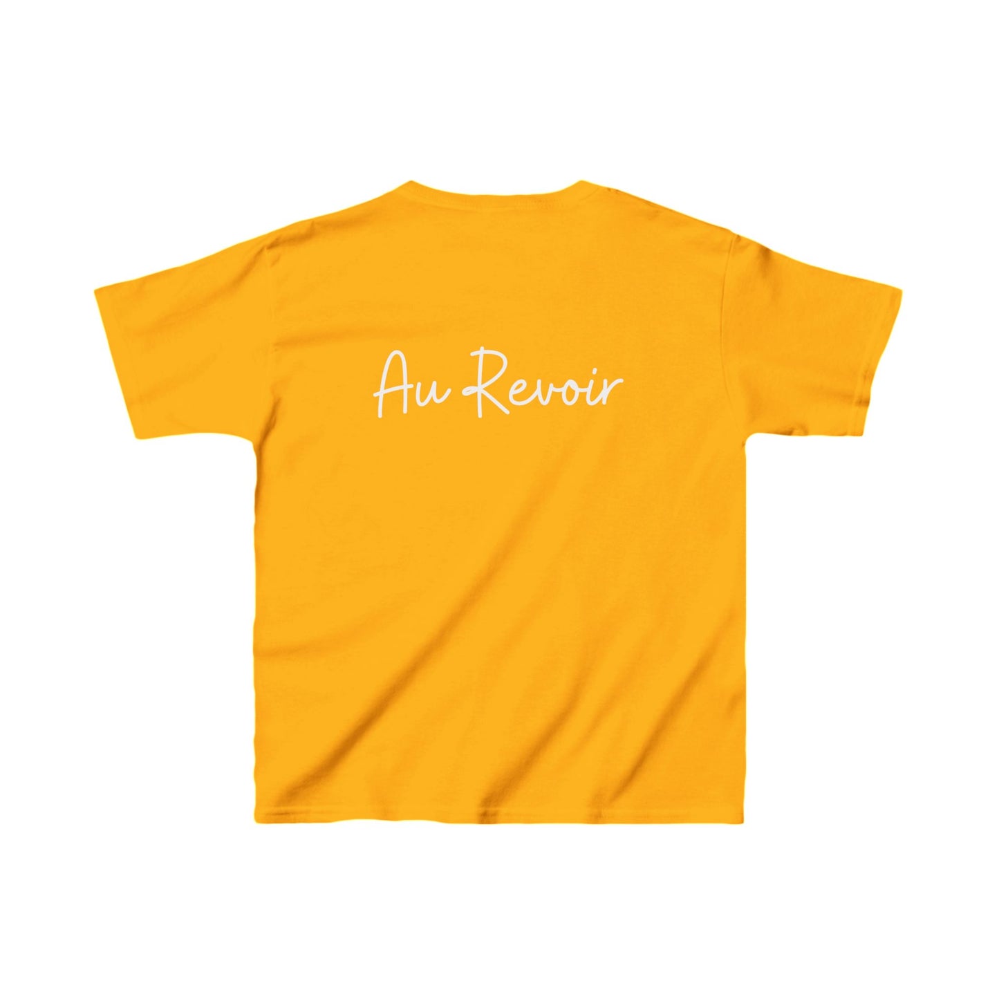 "Bonjour" & "Au Revoir" (French Greetings) Kids Heavy Cotton™ Tee