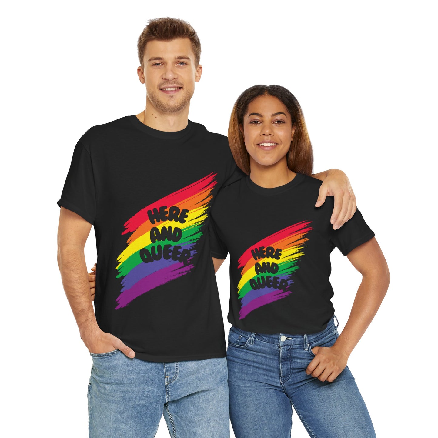 Unisex Heavy Cotton Tee - Here And Queer