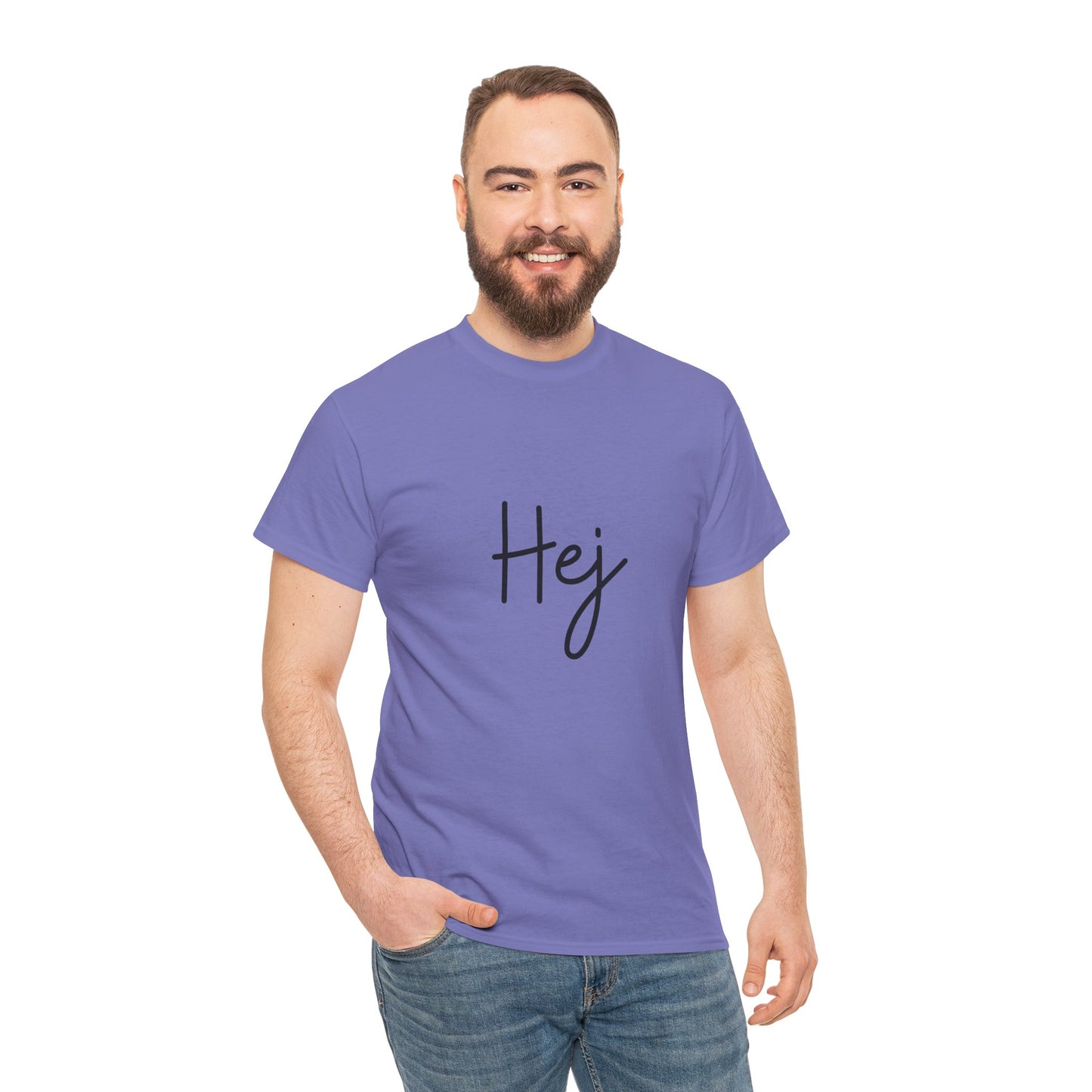 "Hej" (Danish Greeting) Unisex Heavy Cotton Tee