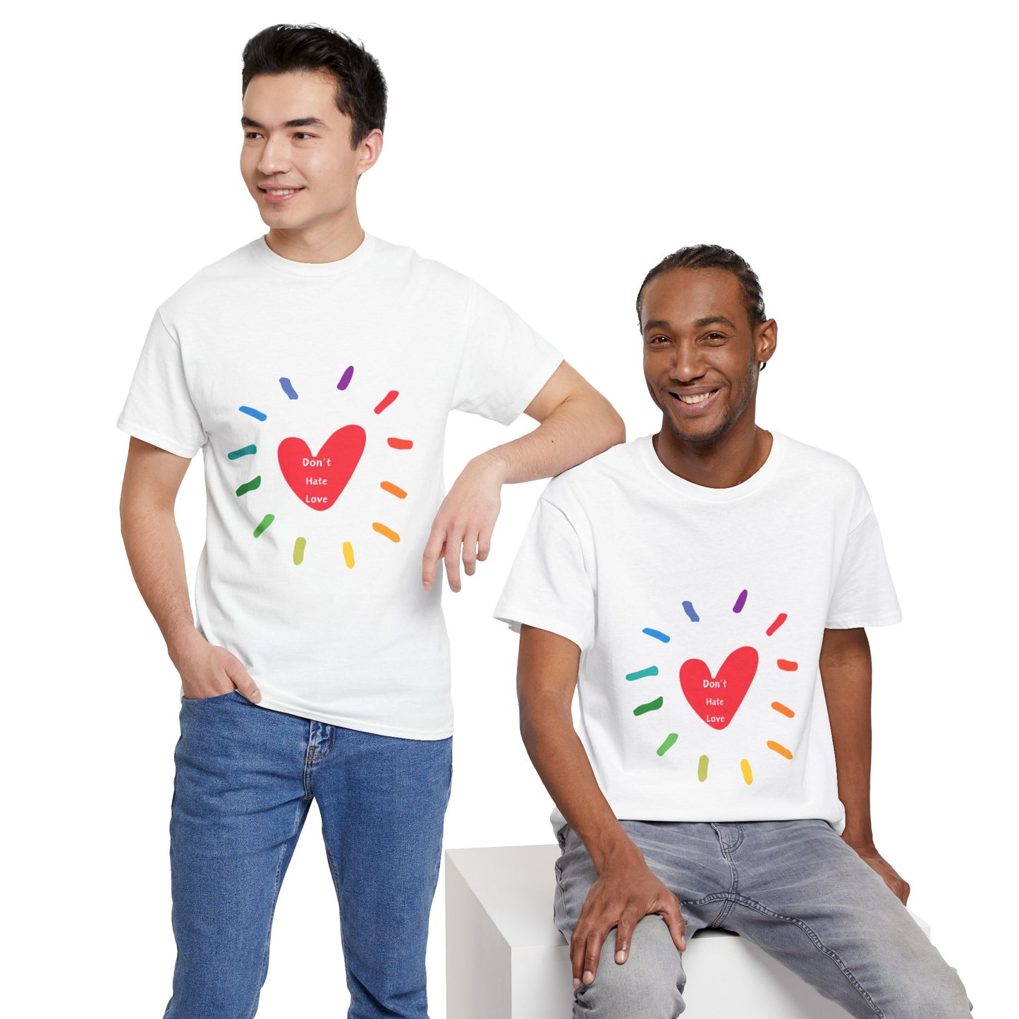 Unisex Heavy Cotton Tee - Don't Hate Love