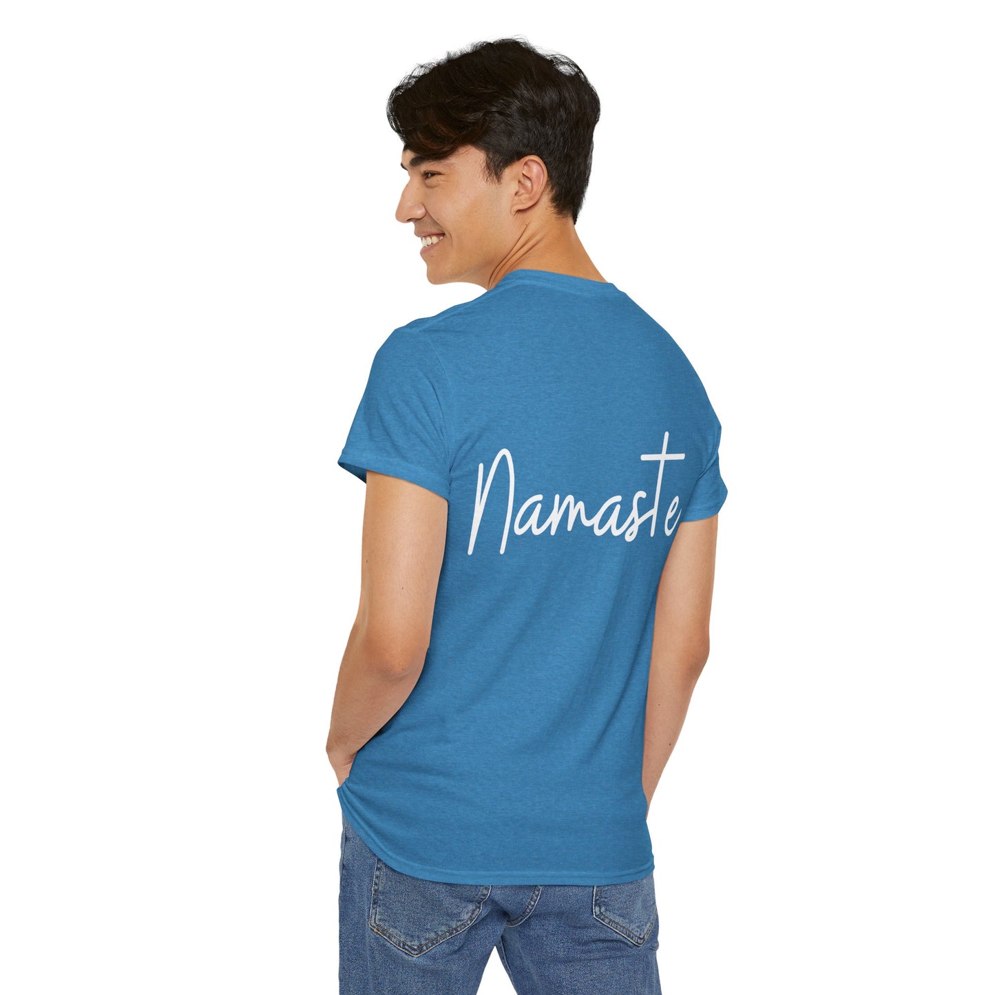 "Namaste" & "Namaste" (Hindi Greetings) Unisex Heavy Cotton Tee