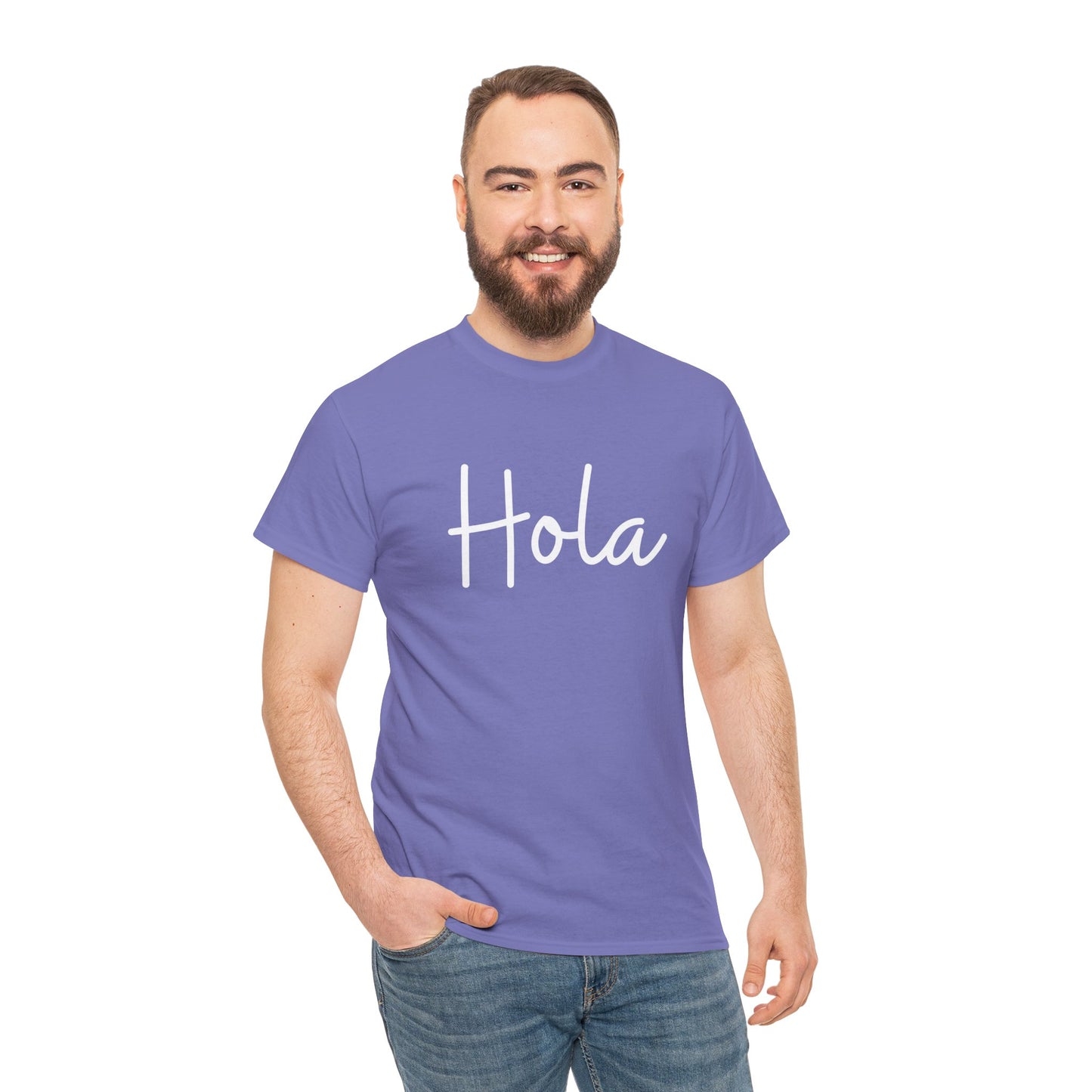 "Hola" & "Hasta Luego" (Spanish Greetings) Unisex Heavy Cotton Tee