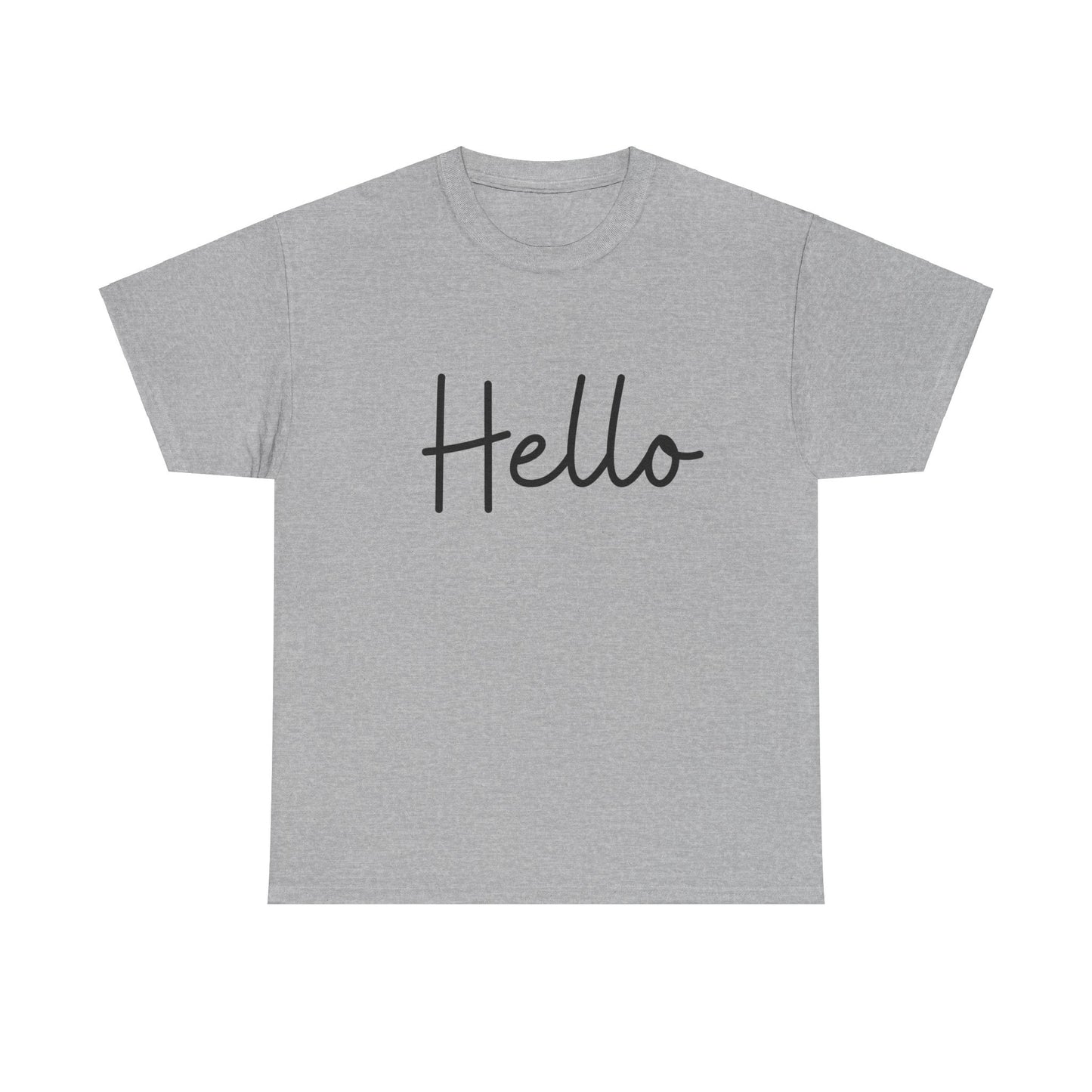 "Hello" (English Greeting) Unisex Heavy Cotton Tee