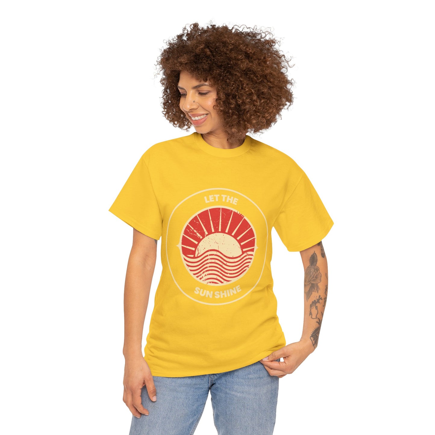 Unisex Heavy Cotton Tee - Let The Sun Shine