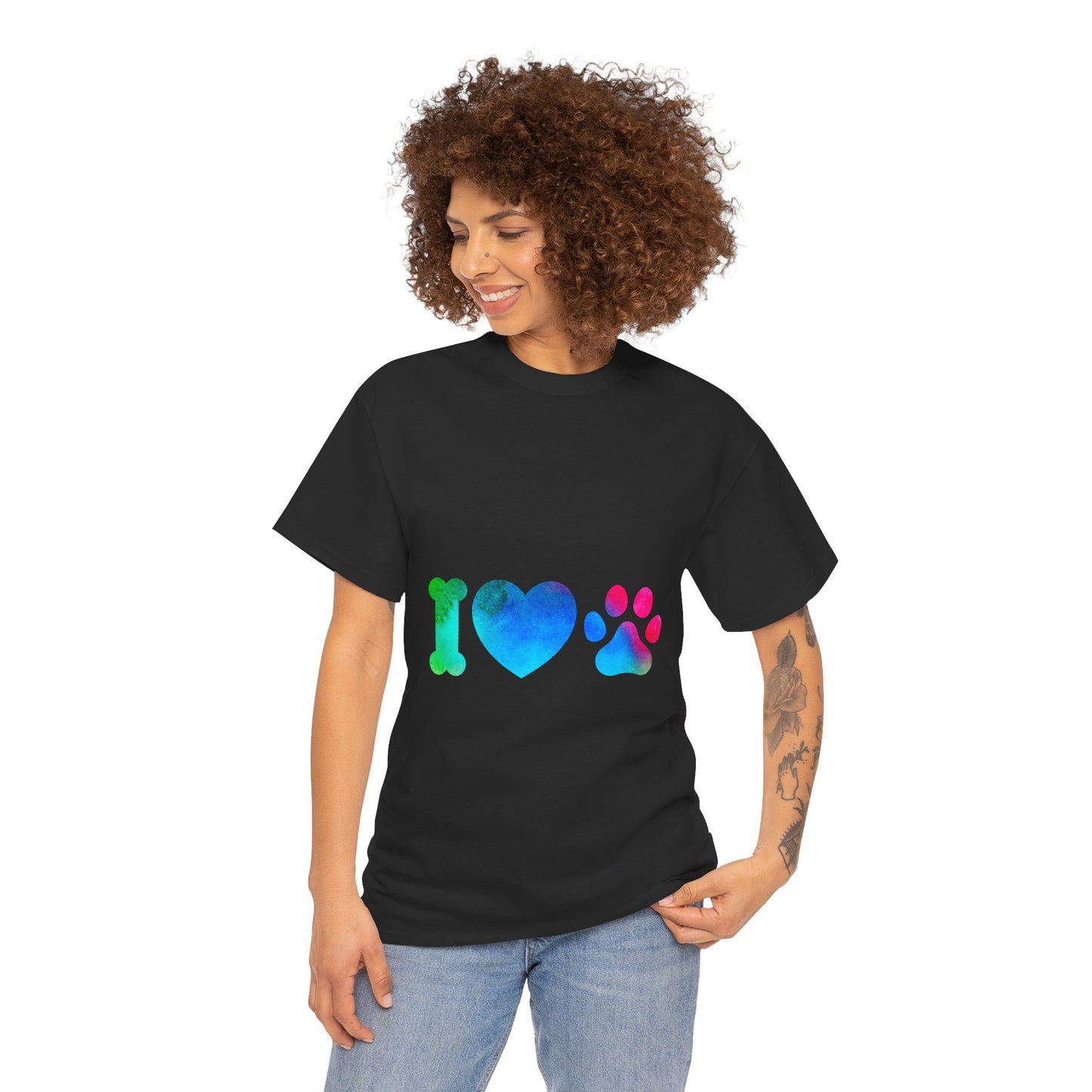 I Heart Paw - Unisex Heavy Cotton Tee