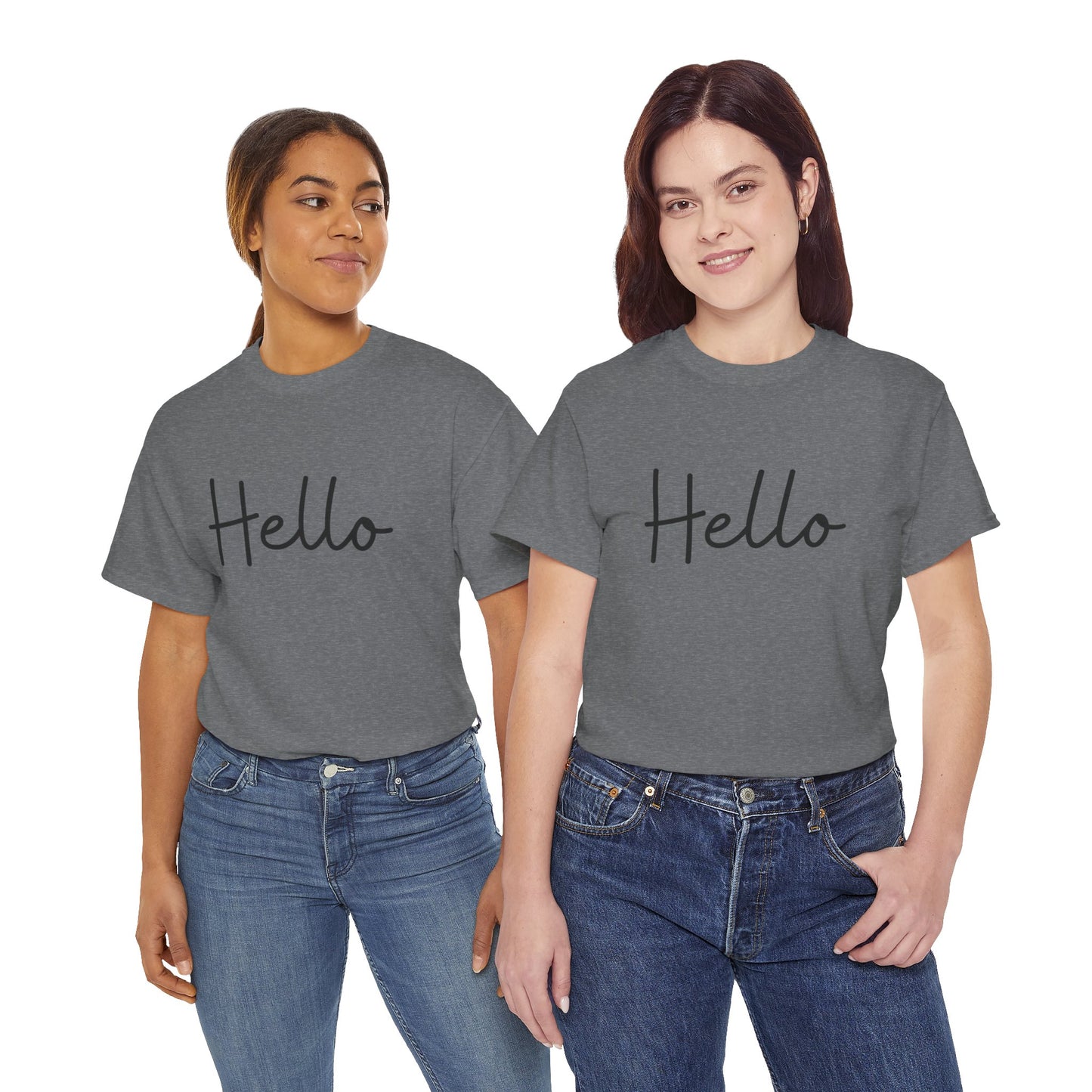 "Hello" & "Goodbye" (English Greeting) Unisex Heavy Cotton Tee