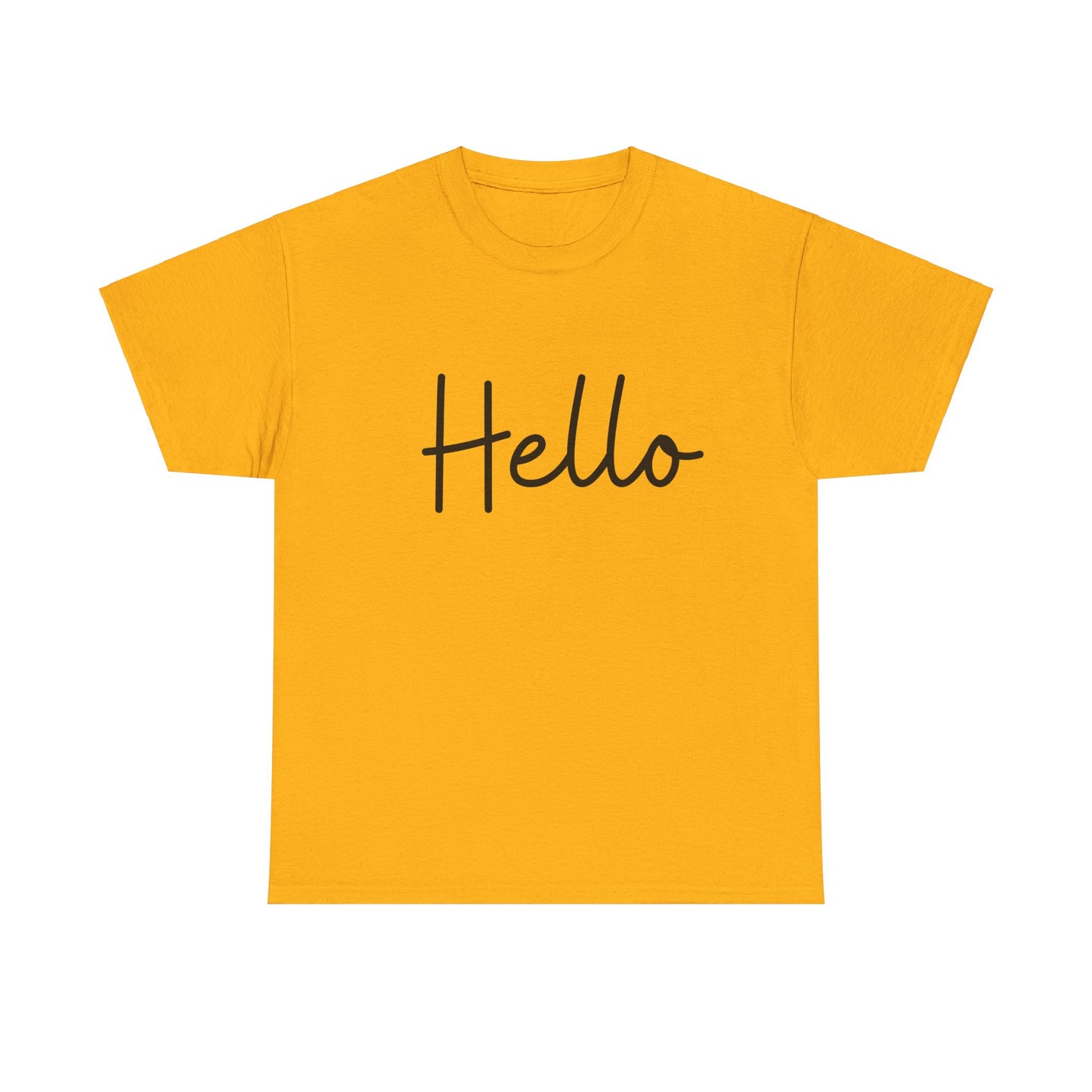 "Hello" (English Greeting) Unisex Heavy Cotton Tee