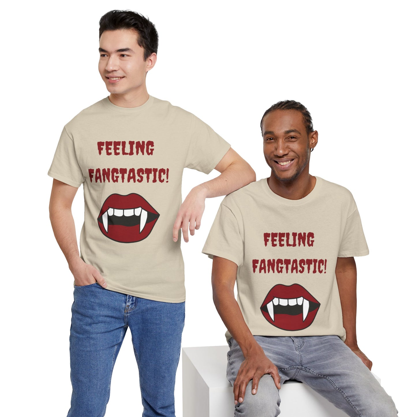 Unisex Heavy Cotton Tee - Feeling Fangtastic