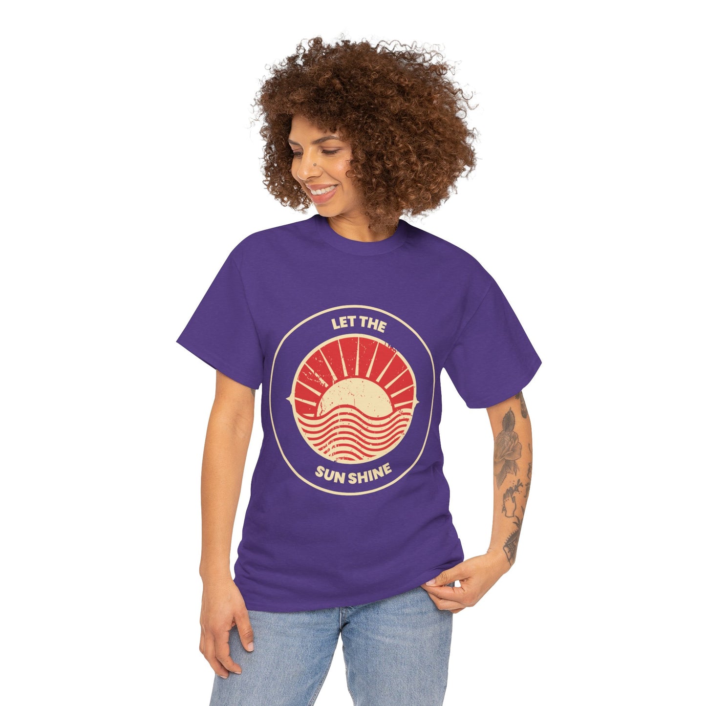 Unisex Heavy Cotton Tee - Let The Sun Shine