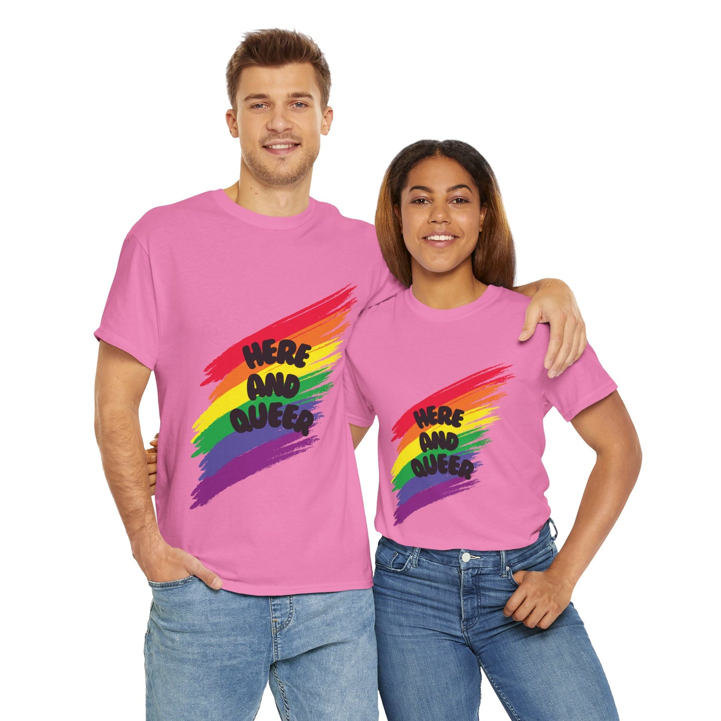 Unisex Heavy Cotton Tee - Here And Queer