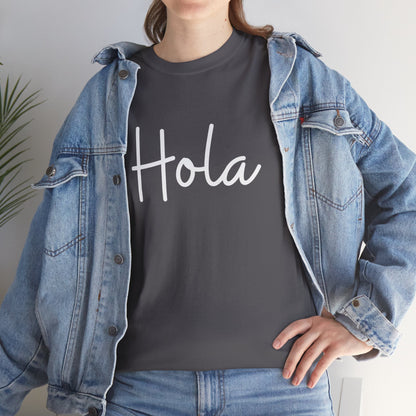 "Hola" & "Hasta Luego" (Spanish Greetings) Unisex Heavy Cotton Tee