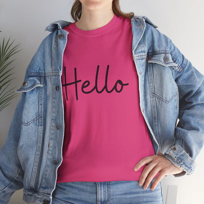 "Hello" & "Goodbye" (English Greeting) Unisex Heavy Cotton Tee