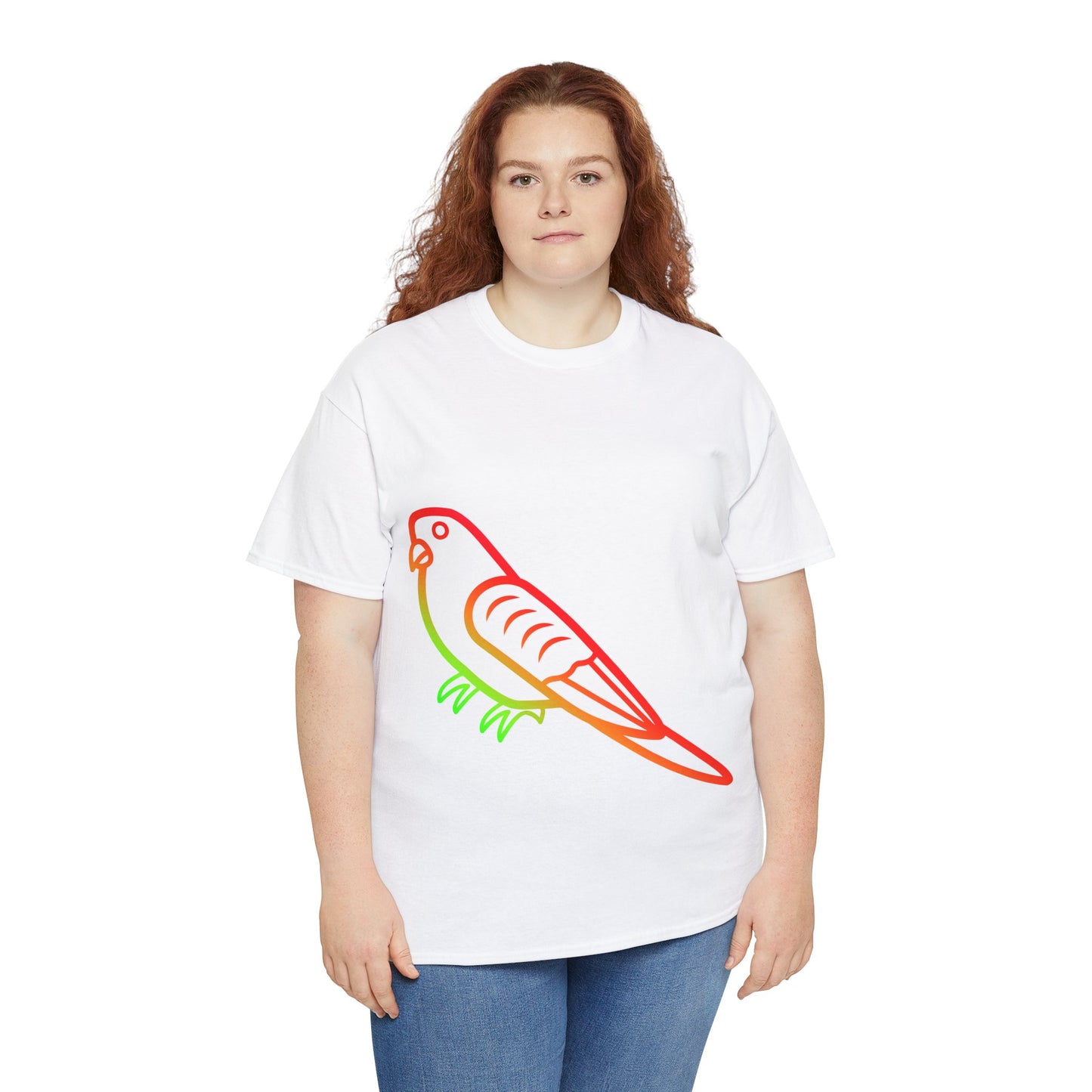 Budgie Rainbow Cotton T-Shirt