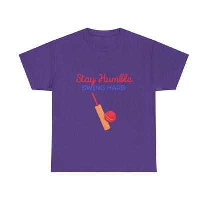 Unisex Heavy Cotton Tee - Stay Humble, Swing Hard