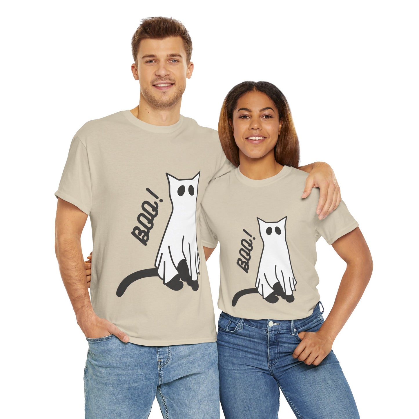 Unisex Heavy Cotton Tee - Boo Cat