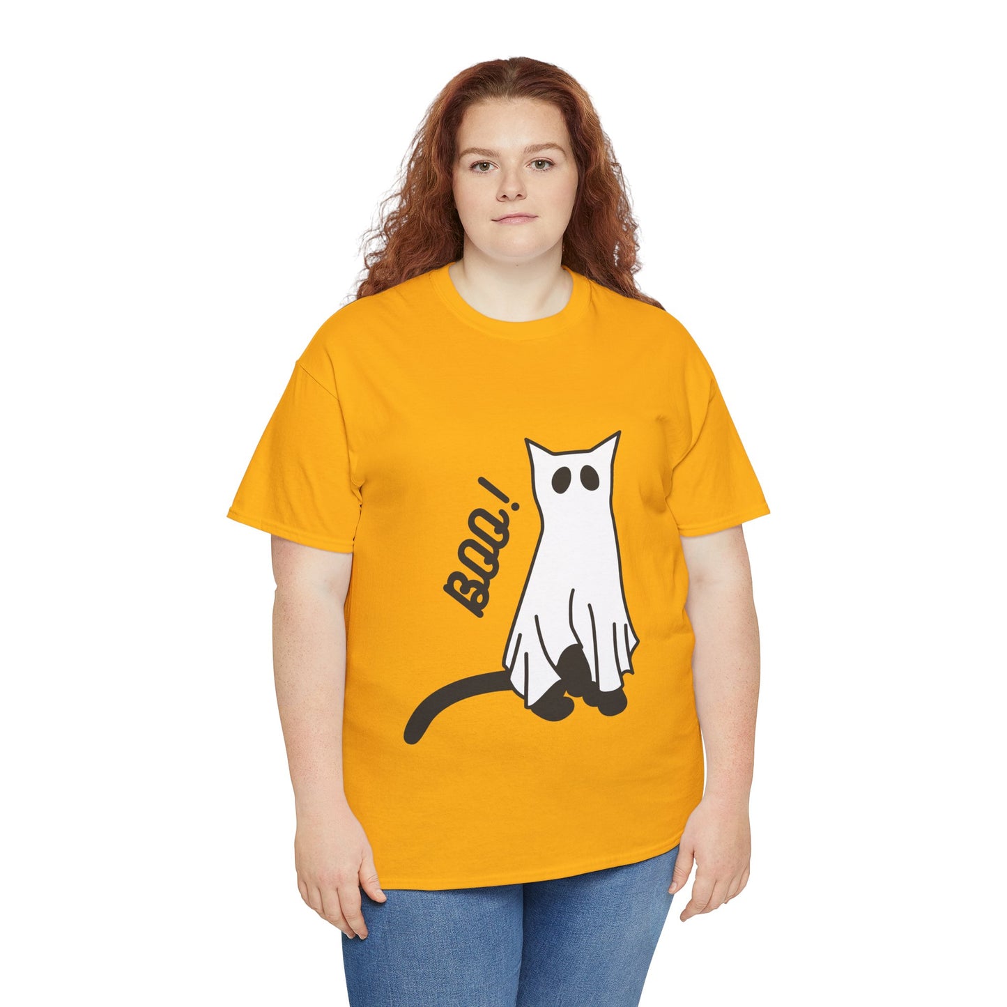 Unisex Heavy Cotton Tee - Boo Cat