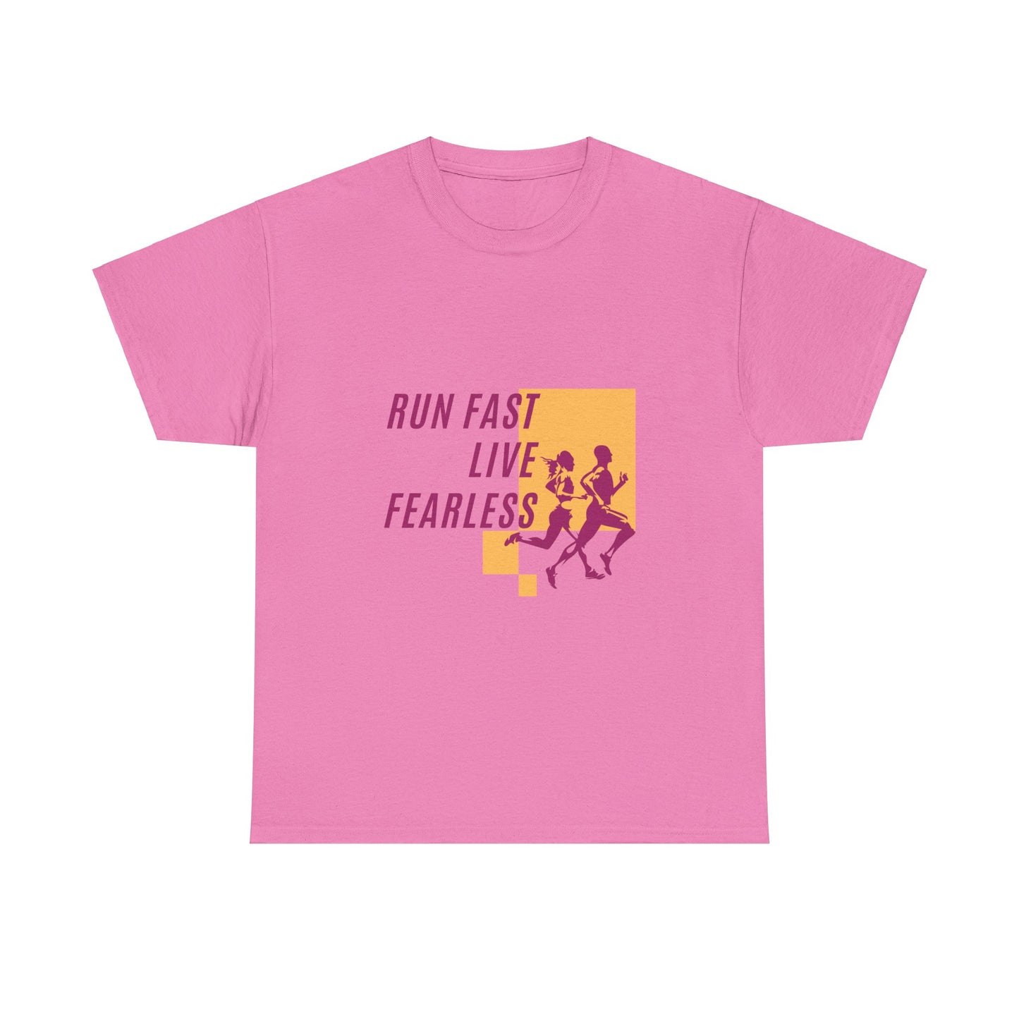 Unisex Heavy Cotton Tee - Run Fast, Live Fearless