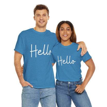 "Hello" & "Goodbye" (English Greetings) Unisex Heavy Cotton Tee