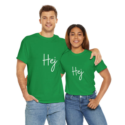 "Hej" & "Farvel" (Danish Greetings) Unisex Heavy Cotton Tee