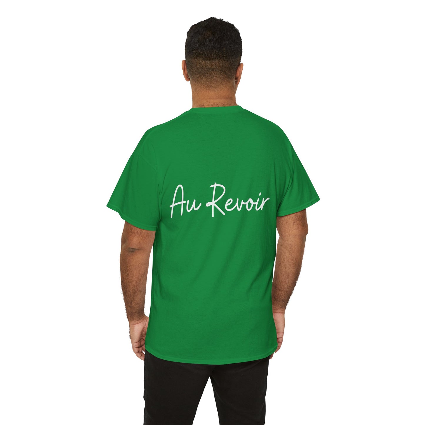 "Bonjour" & "Au Revoir" (French Greetings) Unisex Heavy Cotton Tee