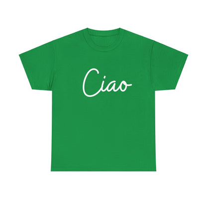 "Ciao" & "Arrivederci" (Italian Greetings) Unisex Heavy Cotton Tee