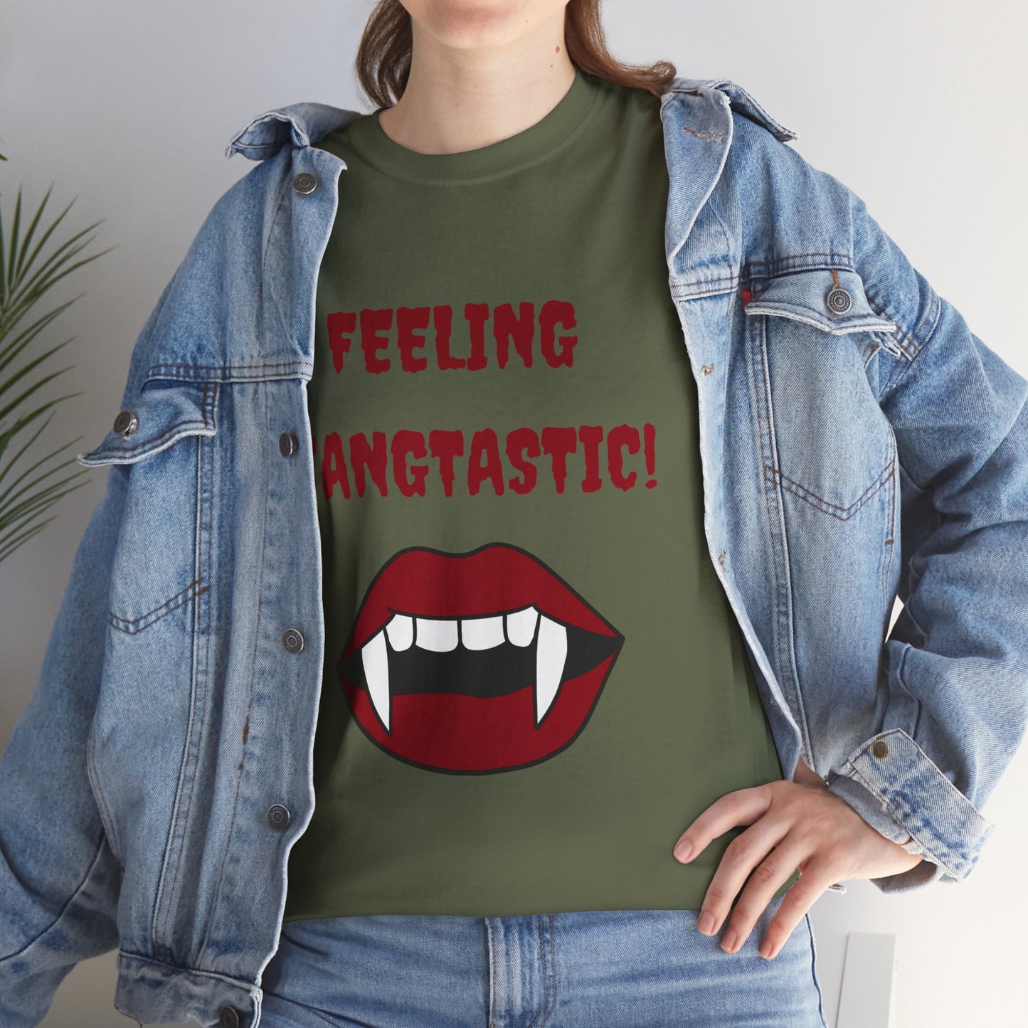 Unisex Heavy Cotton Tee - Feeling Fangtastic