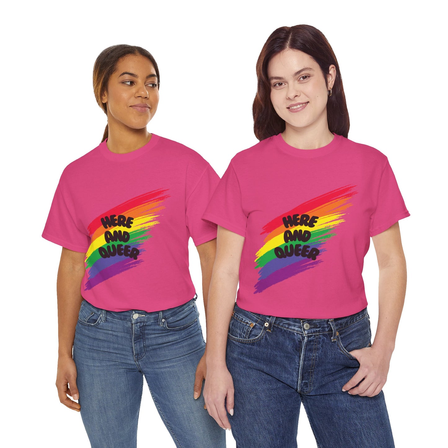 Unisex Heavy Cotton Tee - Here And Queer