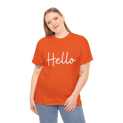 "Hello" & "Goodbye" (English Greetings) Unisex Heavy Cotton Tee