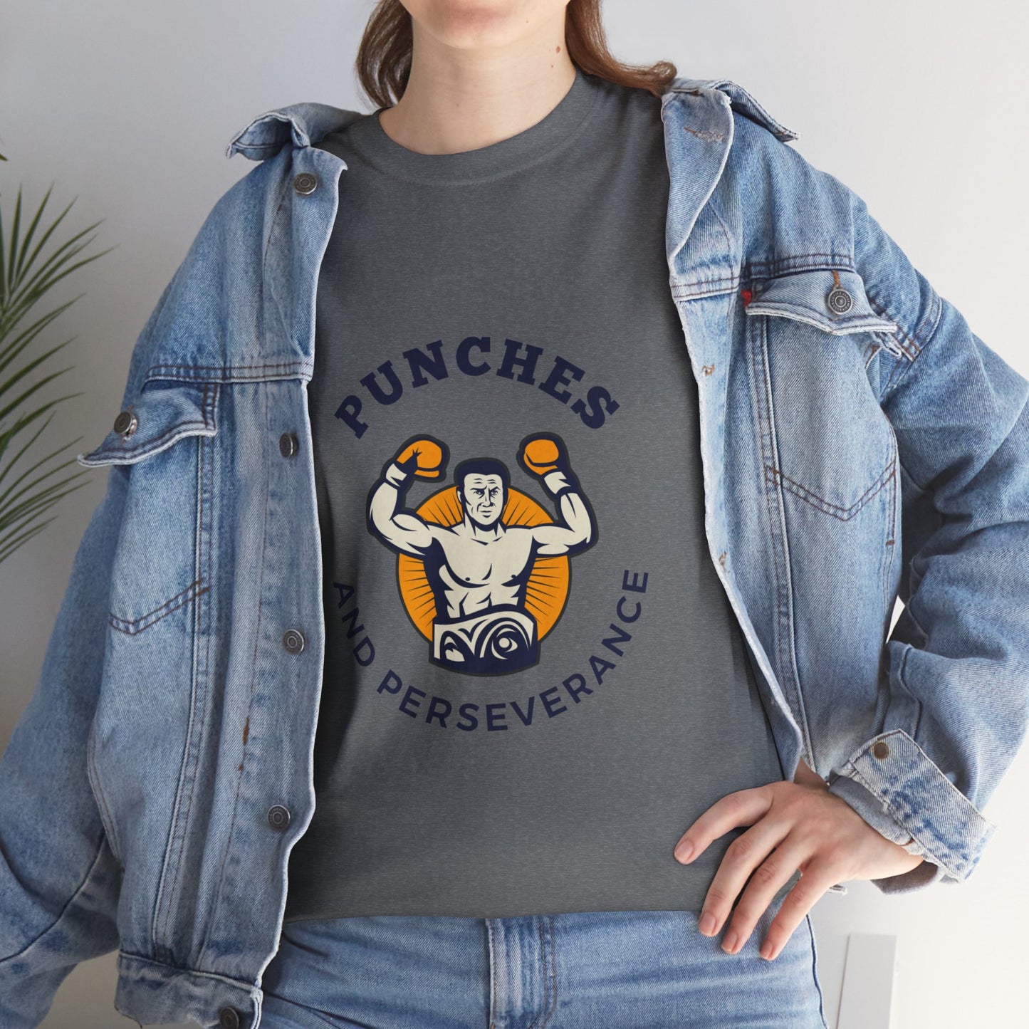 Unisex Heavy Cotton Tee - Punches And Perseverance Man