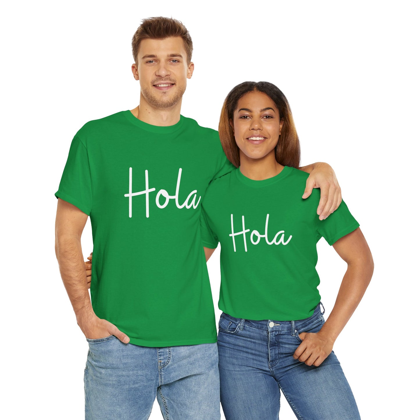 "Hola" & "Hasta Luego" (Spanish Greetings) Unisex Heavy Cotton Tee