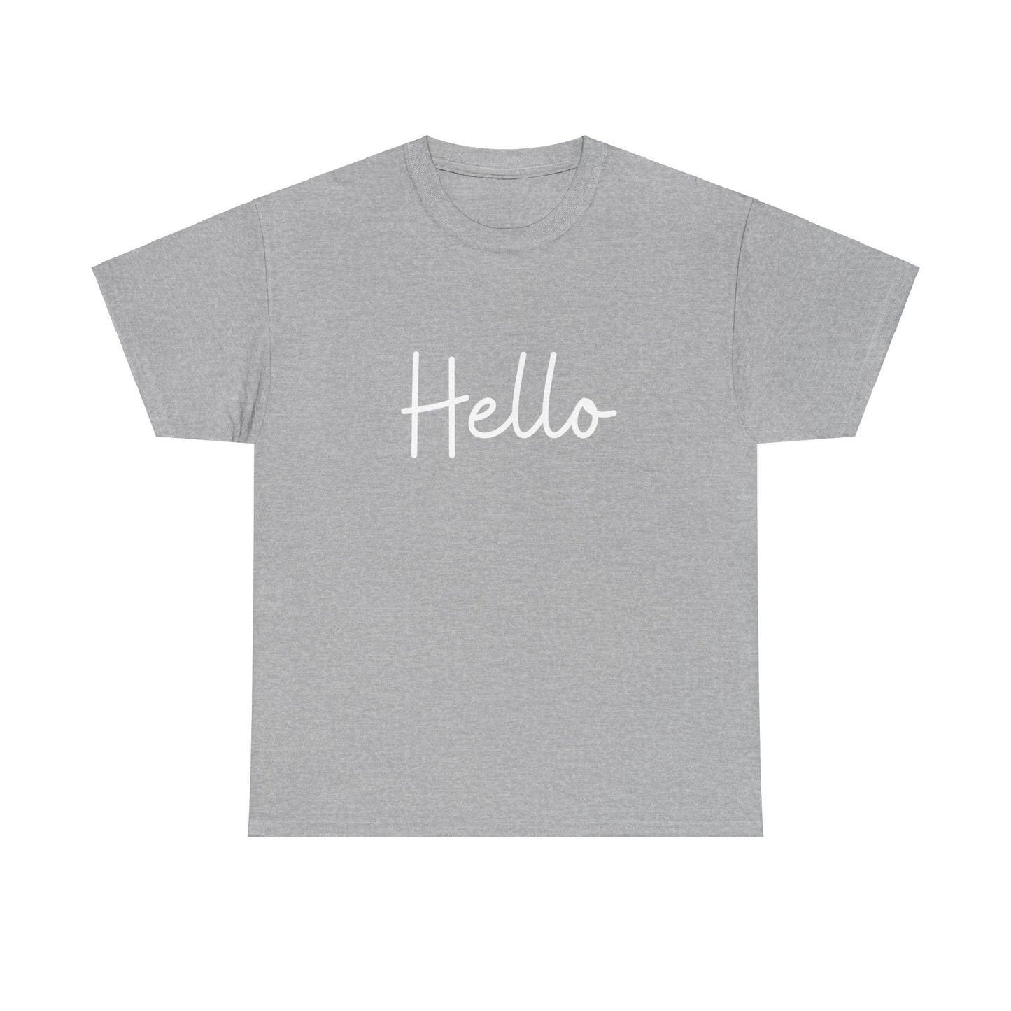 "Hello" (English Greeting) Unisex Heavy Cotton Tee