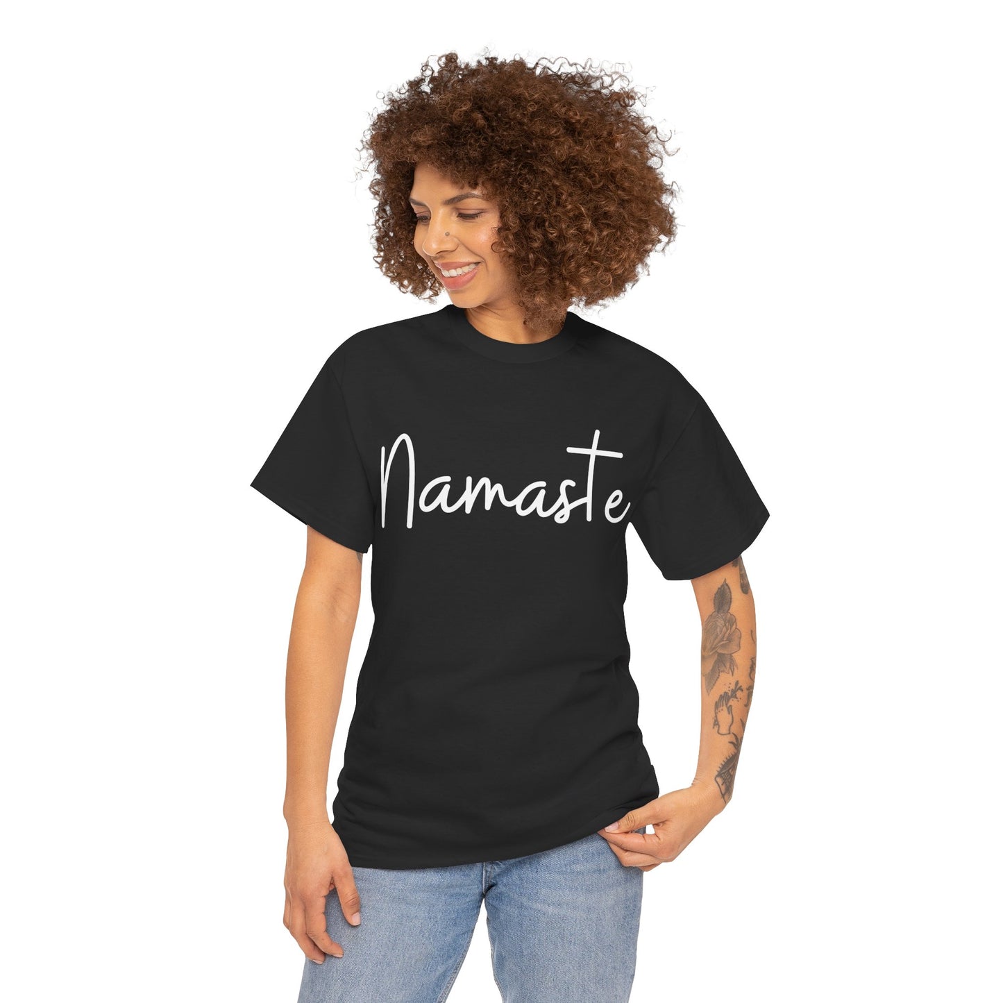 "Namaste" & "Namaste" (Hindi Greetings) Unisex Heavy Cotton Tee