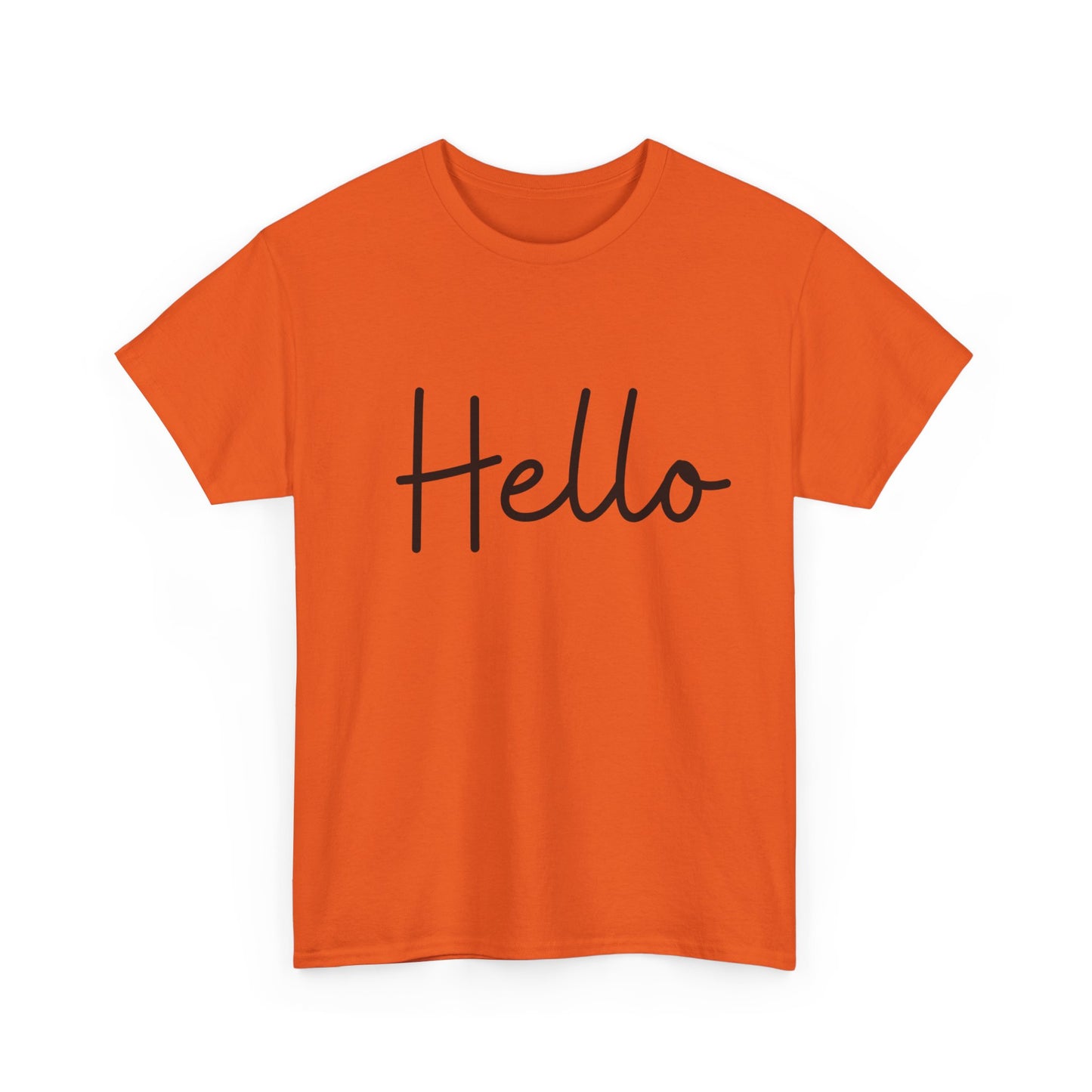 "Hello" (English Greeting) Unisex Heavy Cotton Tee