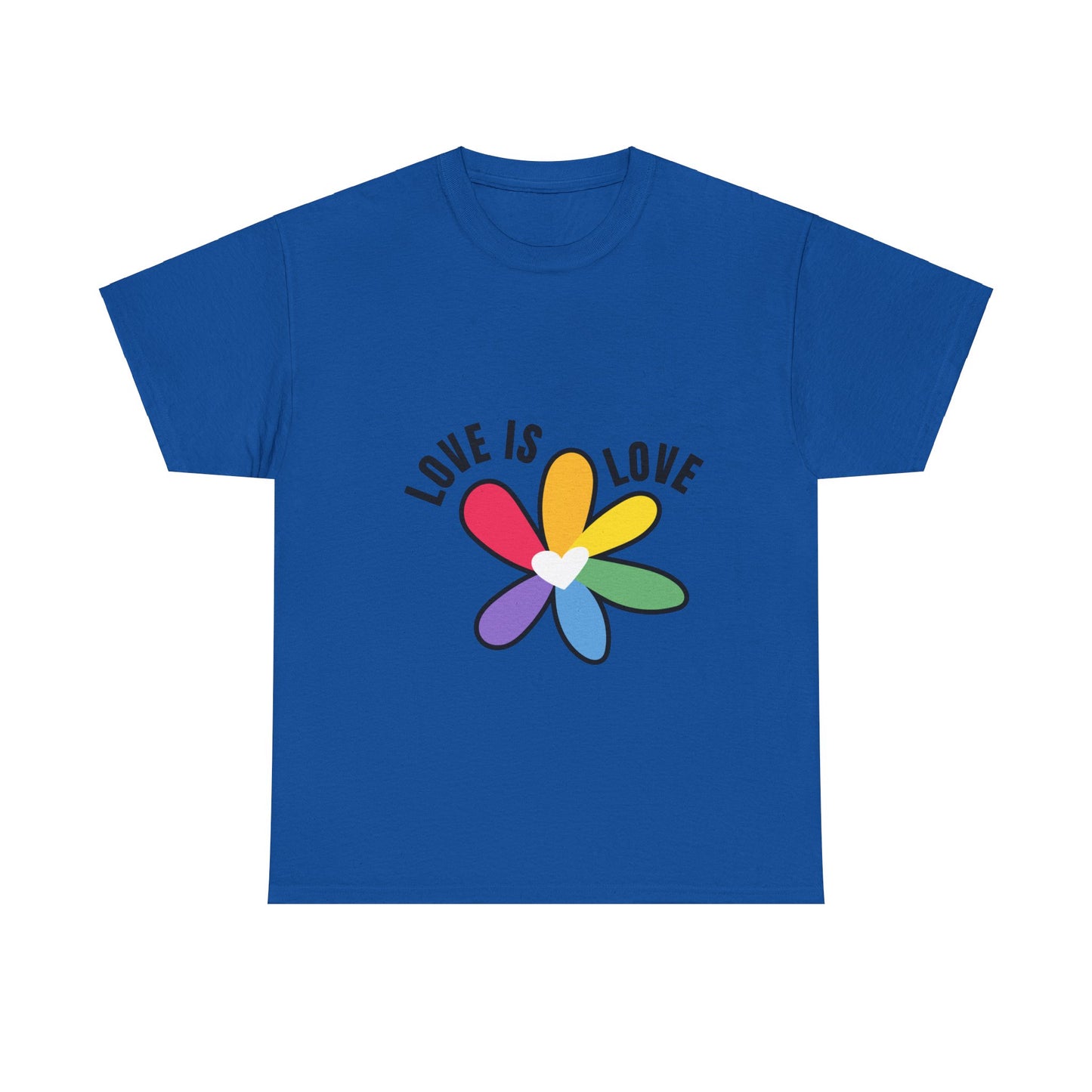 Unisex Heavy Cotton Tee - Rainbow Flower