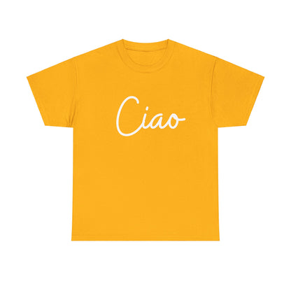 "Ciao" & "Arrivederci" (Italian Greetings) Unisex Heavy Cotton Tee