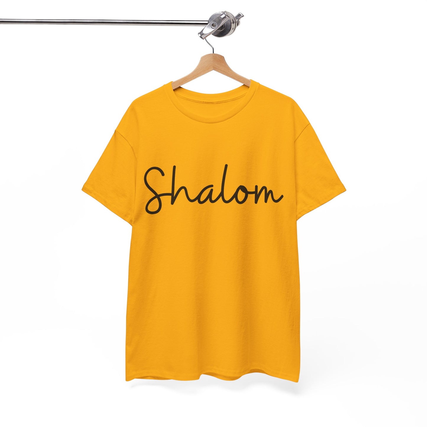 "Shalom" (Hebrew Greeting) Unisex Heavy Cotton Tee