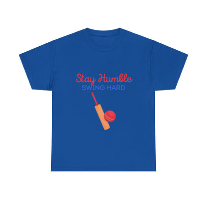 Unisex Heavy Cotton Tee - Stay Humble, Swing Hard