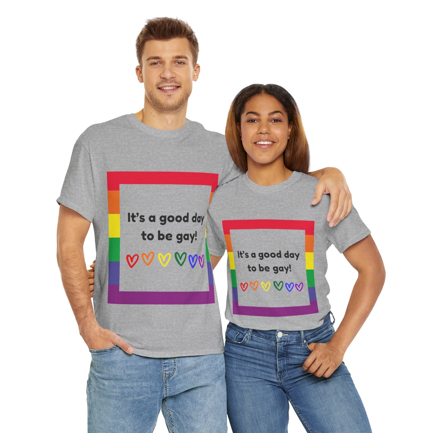 Unisex Heavy Cotton Tee - Good Day To Be Gay