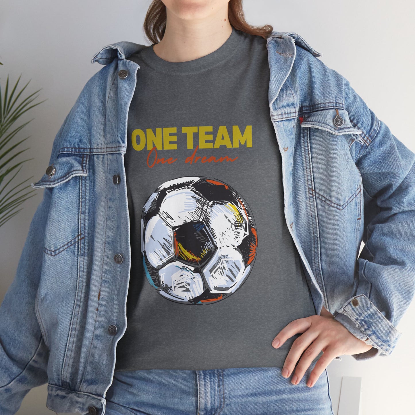 Unisex Heavy Cotton Tee - One Team, One Dream