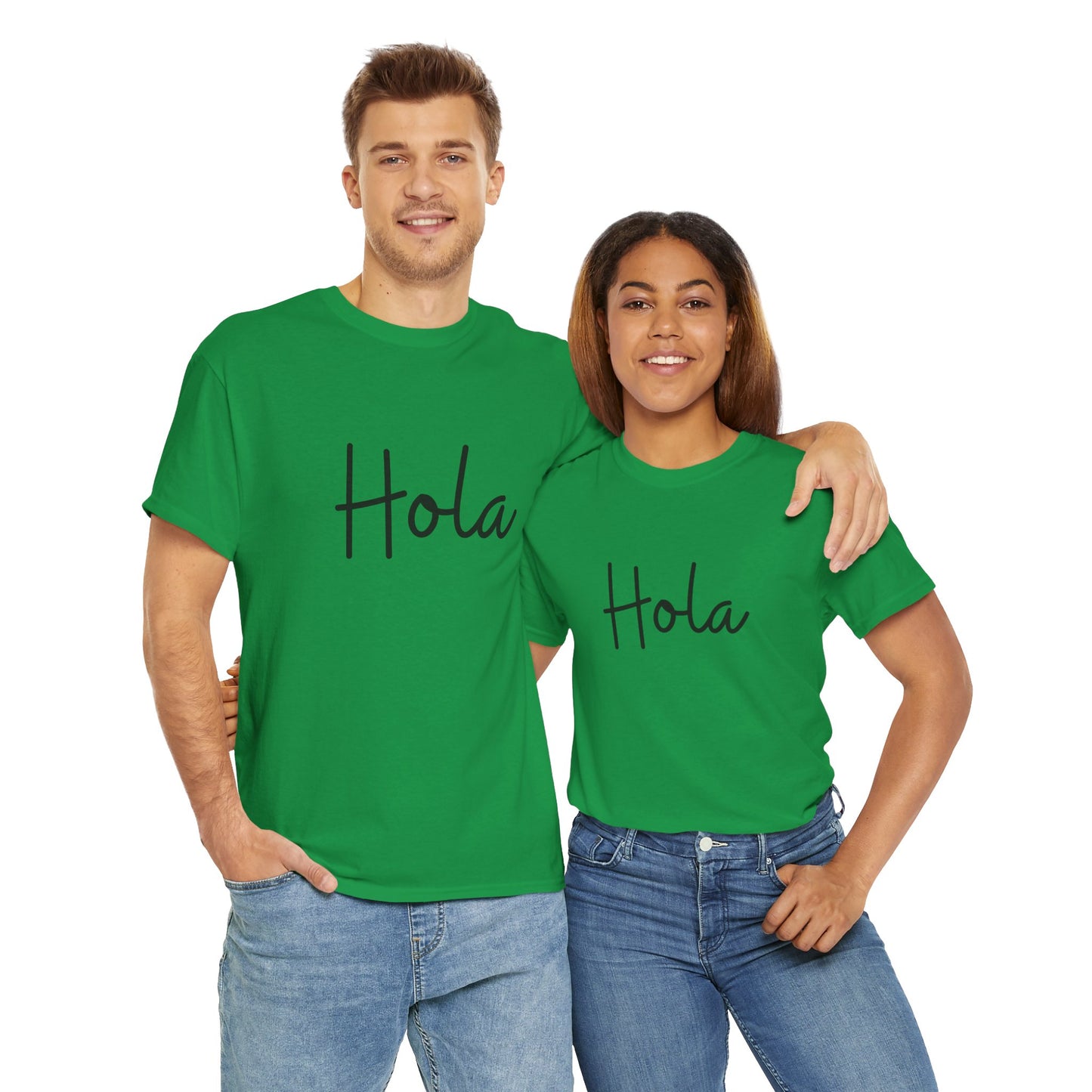 "Hola" & "Hasta Luego" (Spanish Greetings) Unisex Heavy Cotton Tee