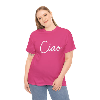 "Ciao" & "Arrivederci" (Italian Greetings) Unisex Heavy Cotton Tee